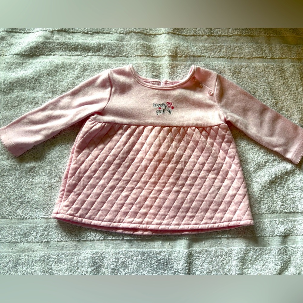 Pink Quilted Baby Dress size 3-6mths
